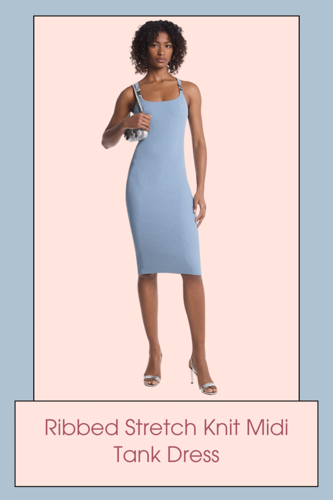 Crafted from a ribbed knit fabric for a body-hugging fit, this midi dress is detailed with our Empire logo hardware at the straps. Team it with combat boots for daytime and heels for night—it’s a versatile essential that’s destined to be in heavy rotation.