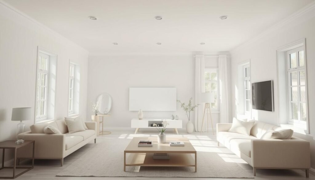 maximizing space with white wallpaper